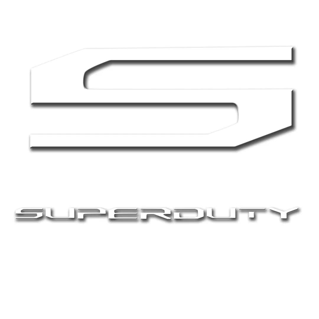 264381WH – RECON ACCESS Emblem, S And Super Duty Logo Hood/ Tailgate/ Interior White Matte Acrylic